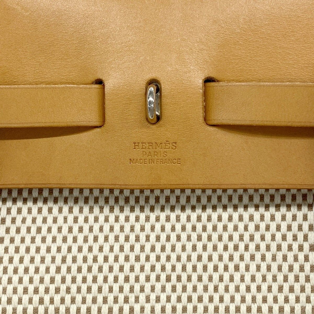 Hermes Backpack Herbag a Dos PM Toile GM Natural Silver — view 5