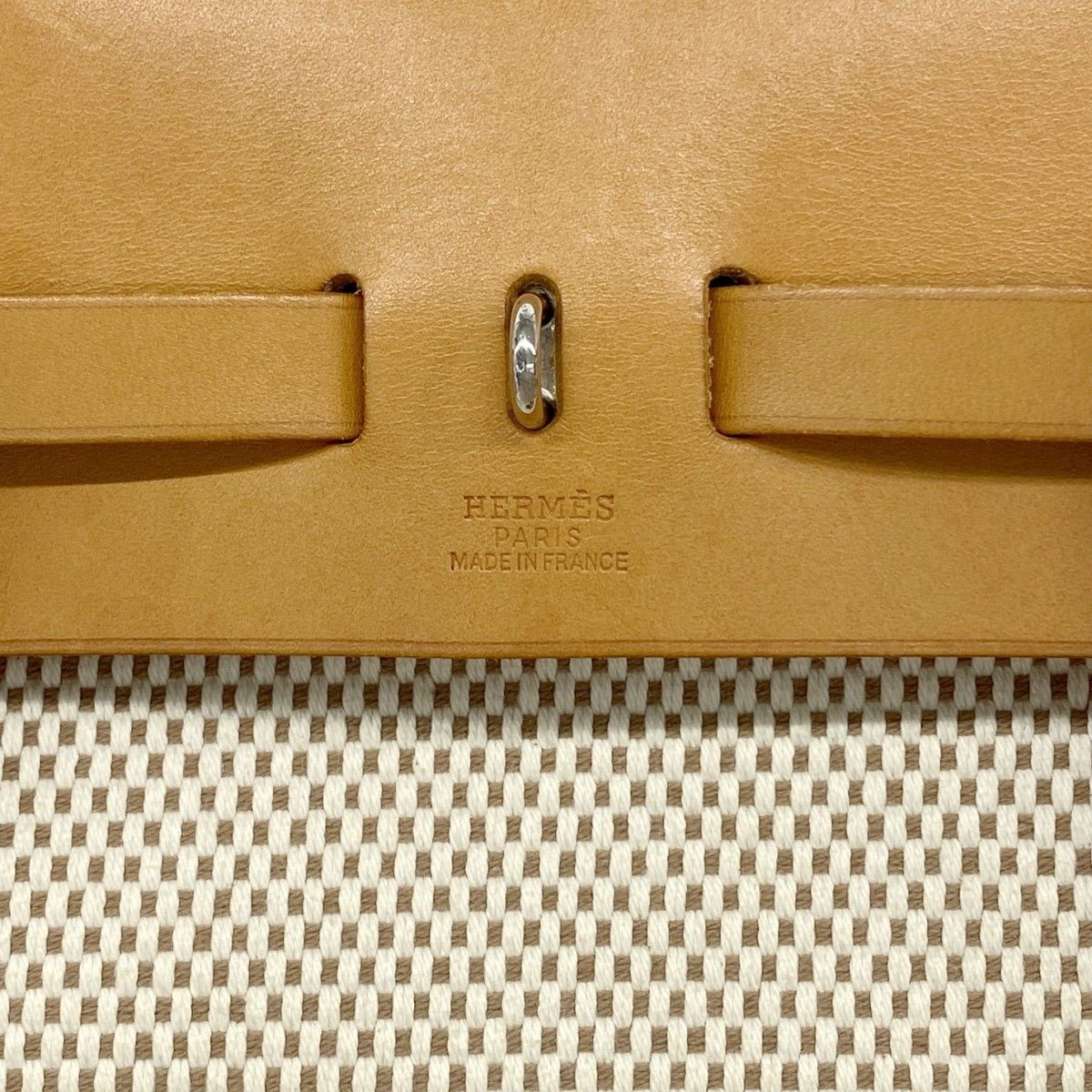 Hermes Backpack Herbag a Dos PM Toile GM Natural Silver — view 5