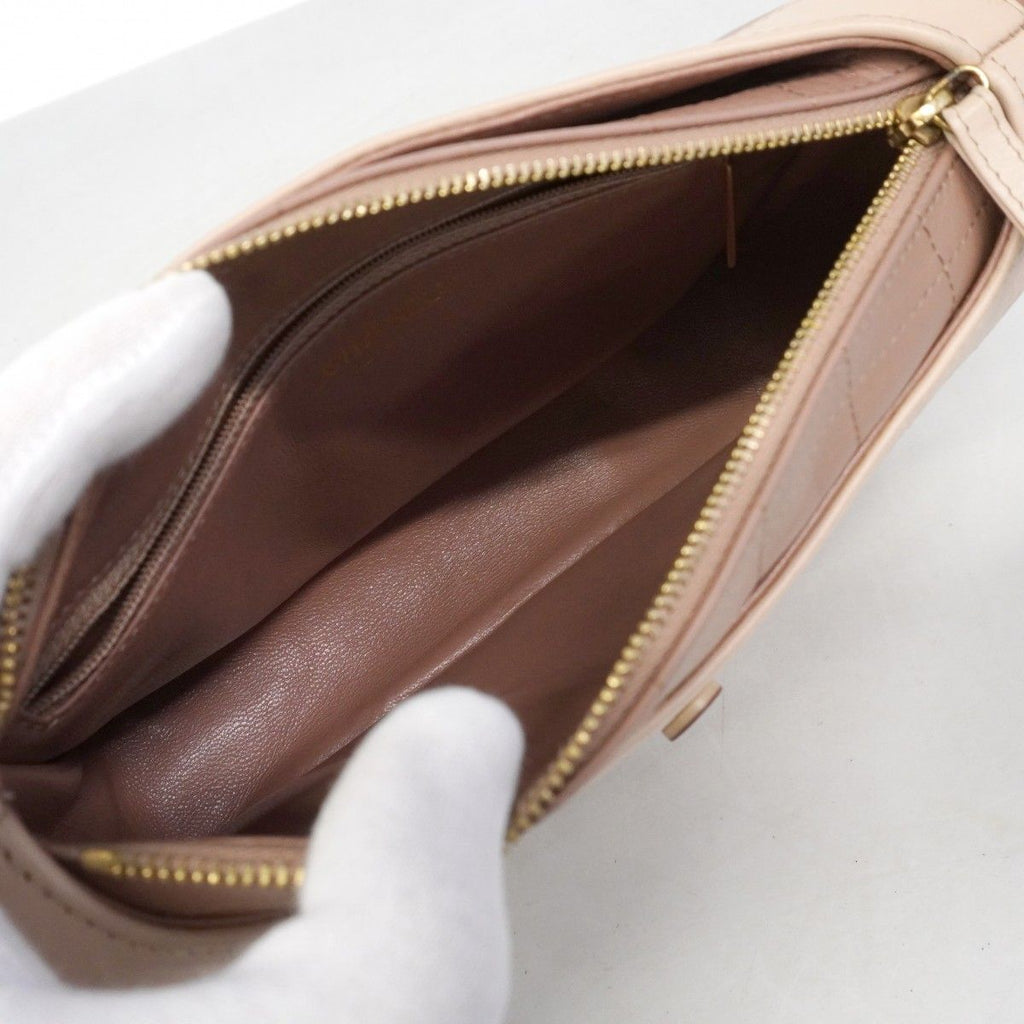 Chanel Shoulder Bag Girl Lambskin Pink Beige Gold — view 4
