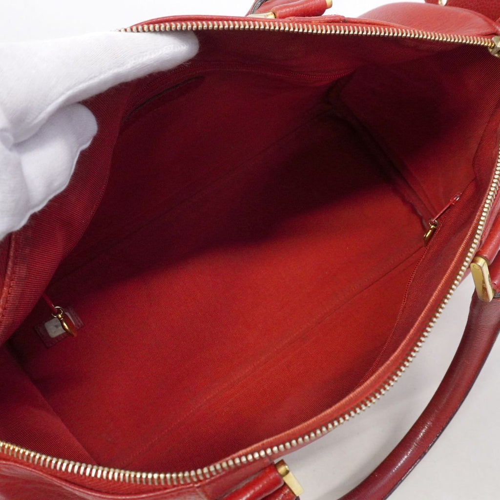 Chanel Handbag Caviar Leather Red Gold — view 4