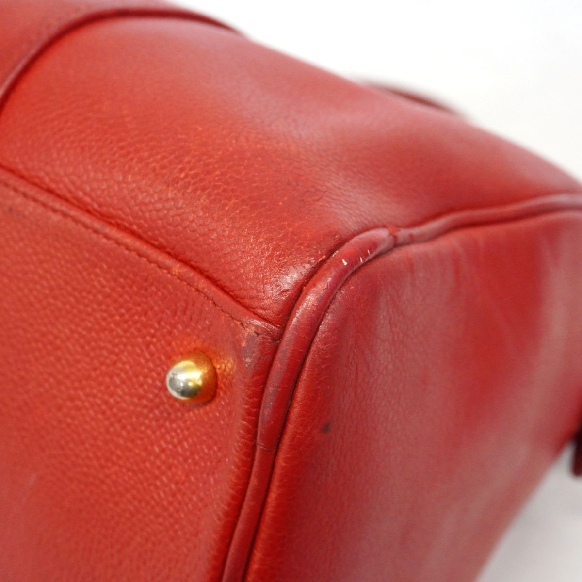 Chanel Handbag Caviar Leather Red Gold — view 6