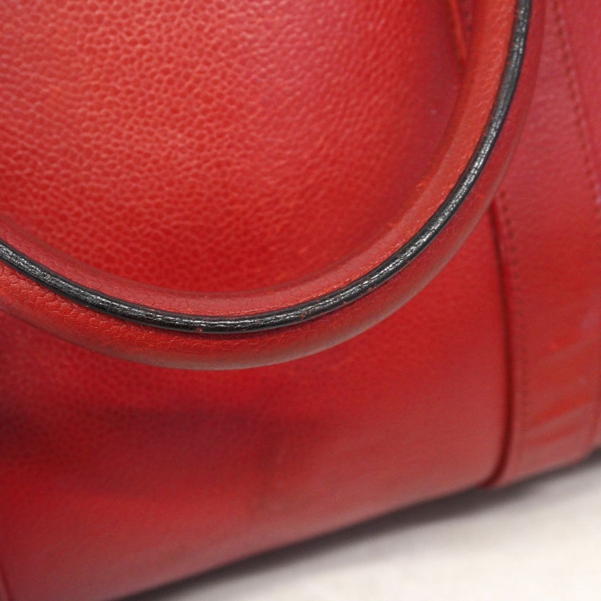 Chanel Handbag Caviar Leather Red Gold — view 8