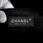 Chanel Chain Tote Quilted Caviar Leather Black Silver — view 5