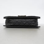 Chanel Shoulder Bag Boy Calf Black Silver — view 3