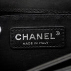 Chanel Shoulder Bag Boy Calf Black Silver — view 5