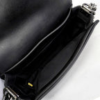 Chanel Shoulder Bag Boy Calf Black Silver — view 4