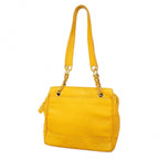 Chanel Shoulder Bag Triple Coco Caviar Leather Yellow Gold