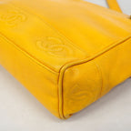 Chanel Shoulder Bag Triple Coco Caviar Leather Yellow Gold — view 6