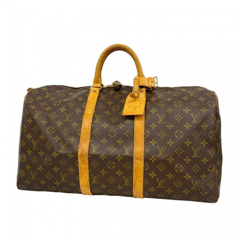 Louis Vuitton Boston Bag Monogram Keepall 50 Brown