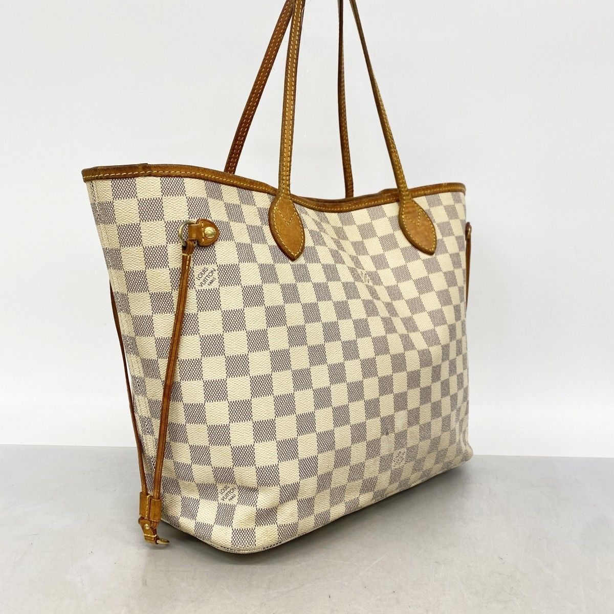 Louis Vuitton Tote Damier Azur Neverfull MM White — view 2