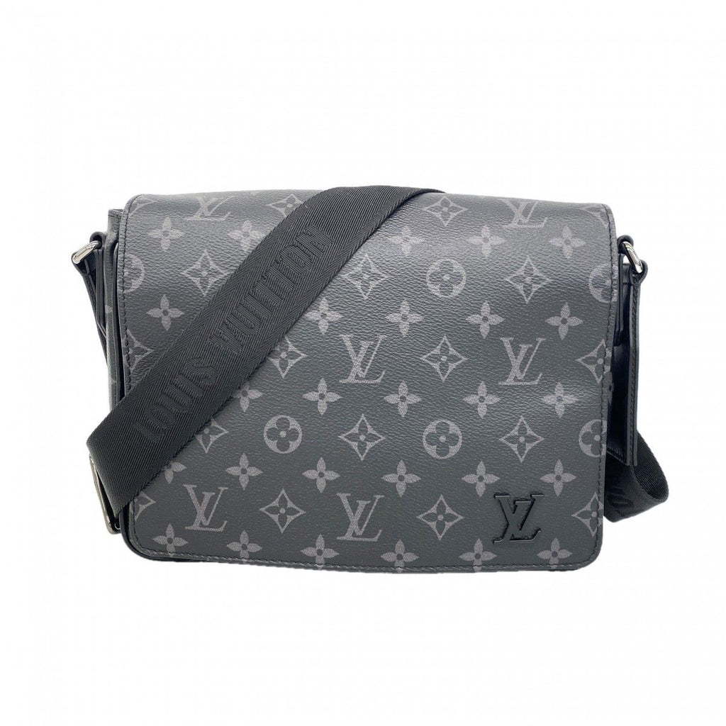 Louis Vuitton Shoulder Bag Monogram Eclipse District Black