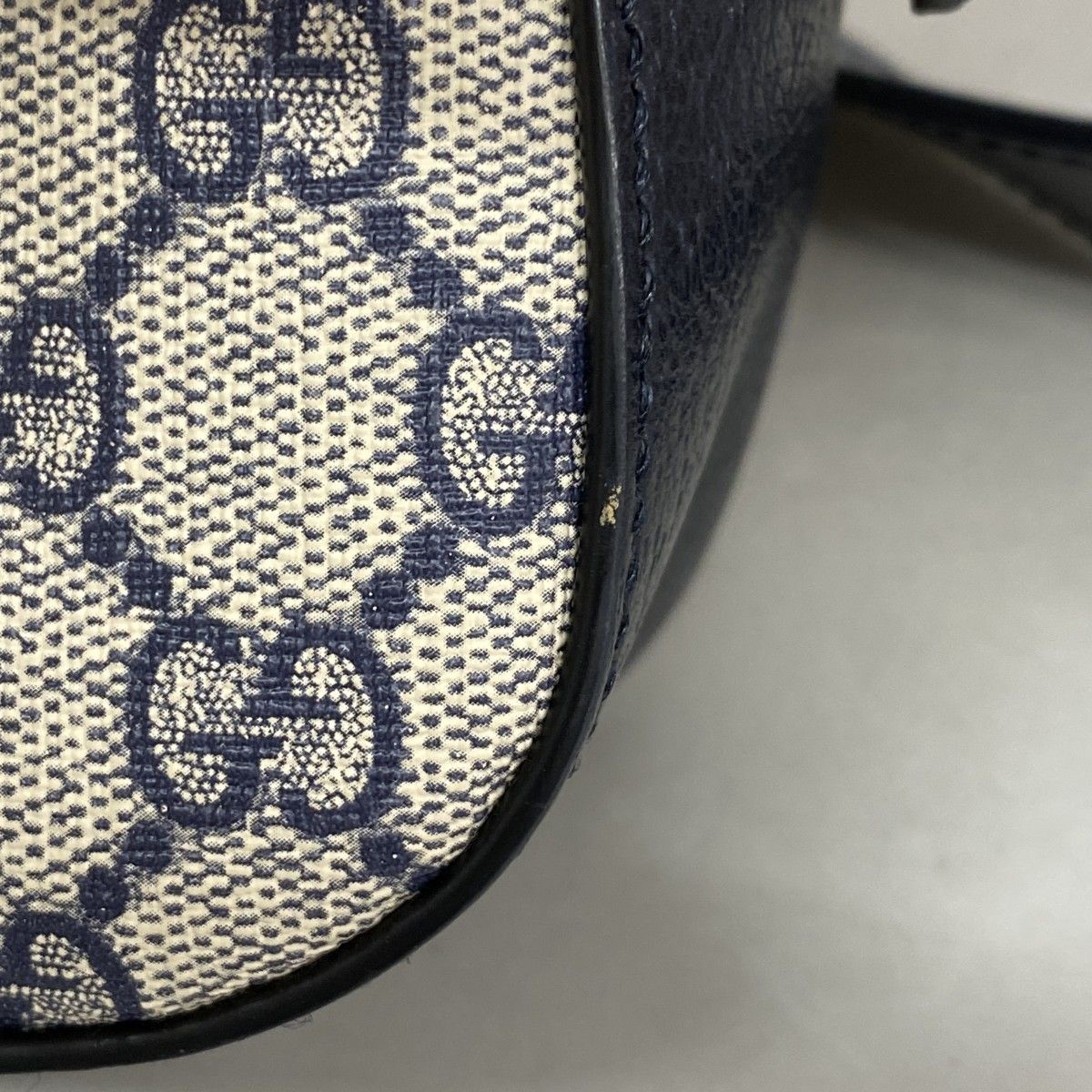 Gucci Shoulder Bag Ophidia Leather Navy Silver — view 6
