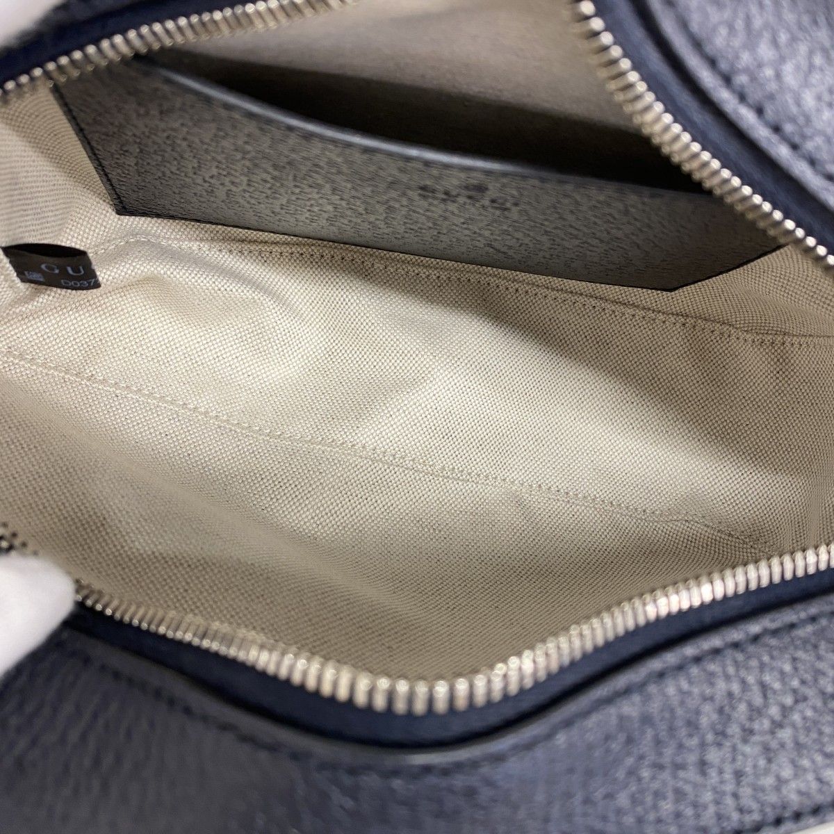 Gucci Shoulder Bag Ophidia Leather Navy Silver — view 4
