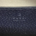 Gucci Shoulder Bag Ophidia Leather Navy Silver — view 5