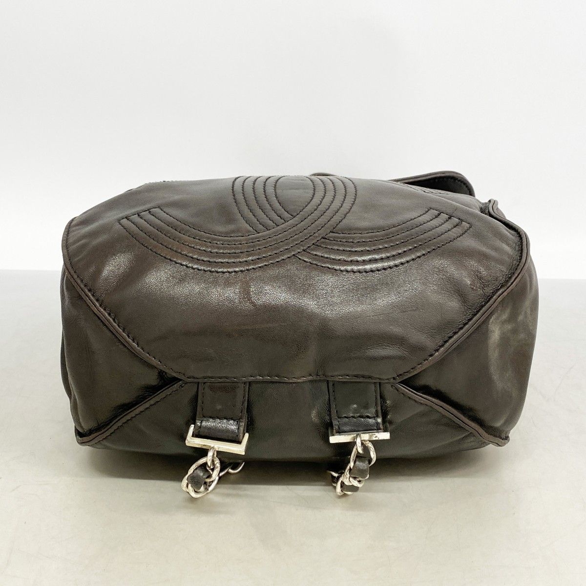 Chanel Backpack Lambskin Black Silver — view 3