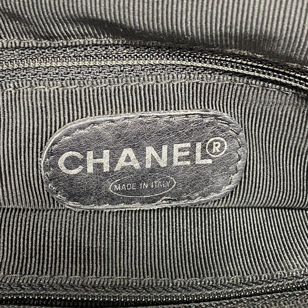 Chanel Backpack Lambskin Black Silver — view 5