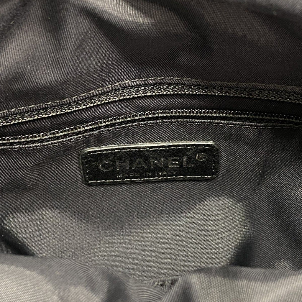 Chanel Tote Paris Biarritz Canvas Black Silver — view 5