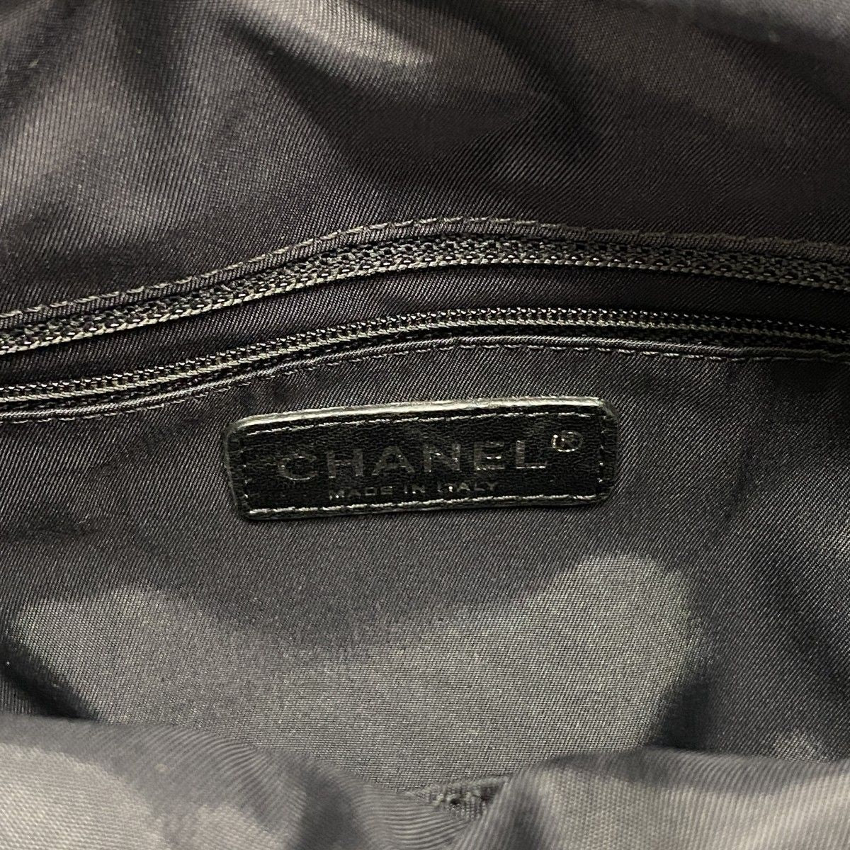 Chanel Tote Paris Biarritz Canvas Black Silver — view 5