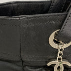 Chanel Tote Paris Biarritz Canvas Black Silver — view 8