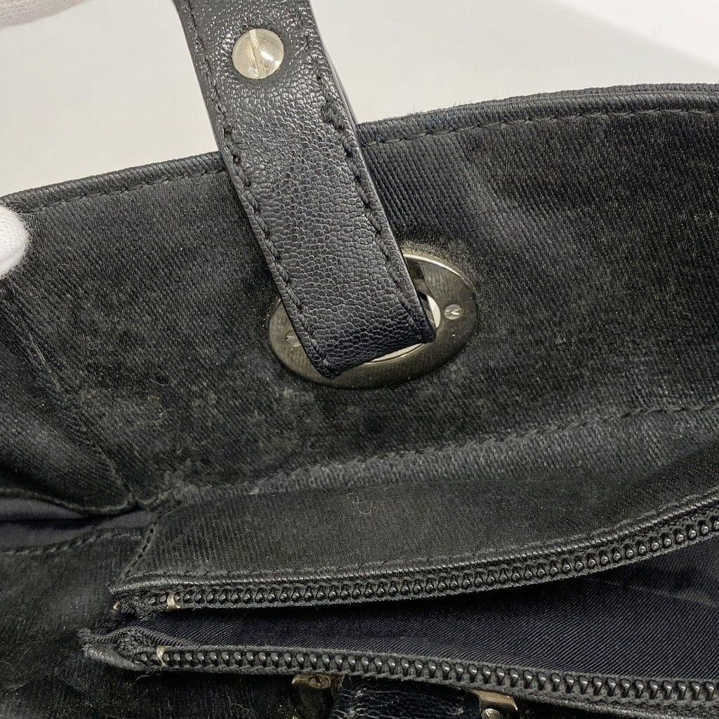 Chanel Tote Paris Biarritz Canvas Black Silver — view 7