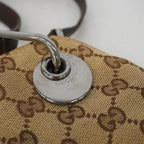 Gucci Shoulder Bag GG Canvas Brown Silver — view 8