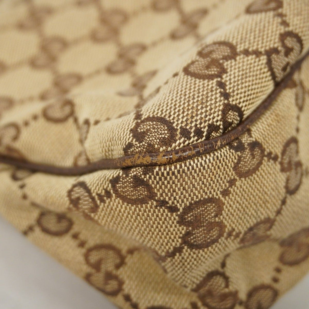 Gucci Shoulder Bag GG Canvas Brown Silver — view 6