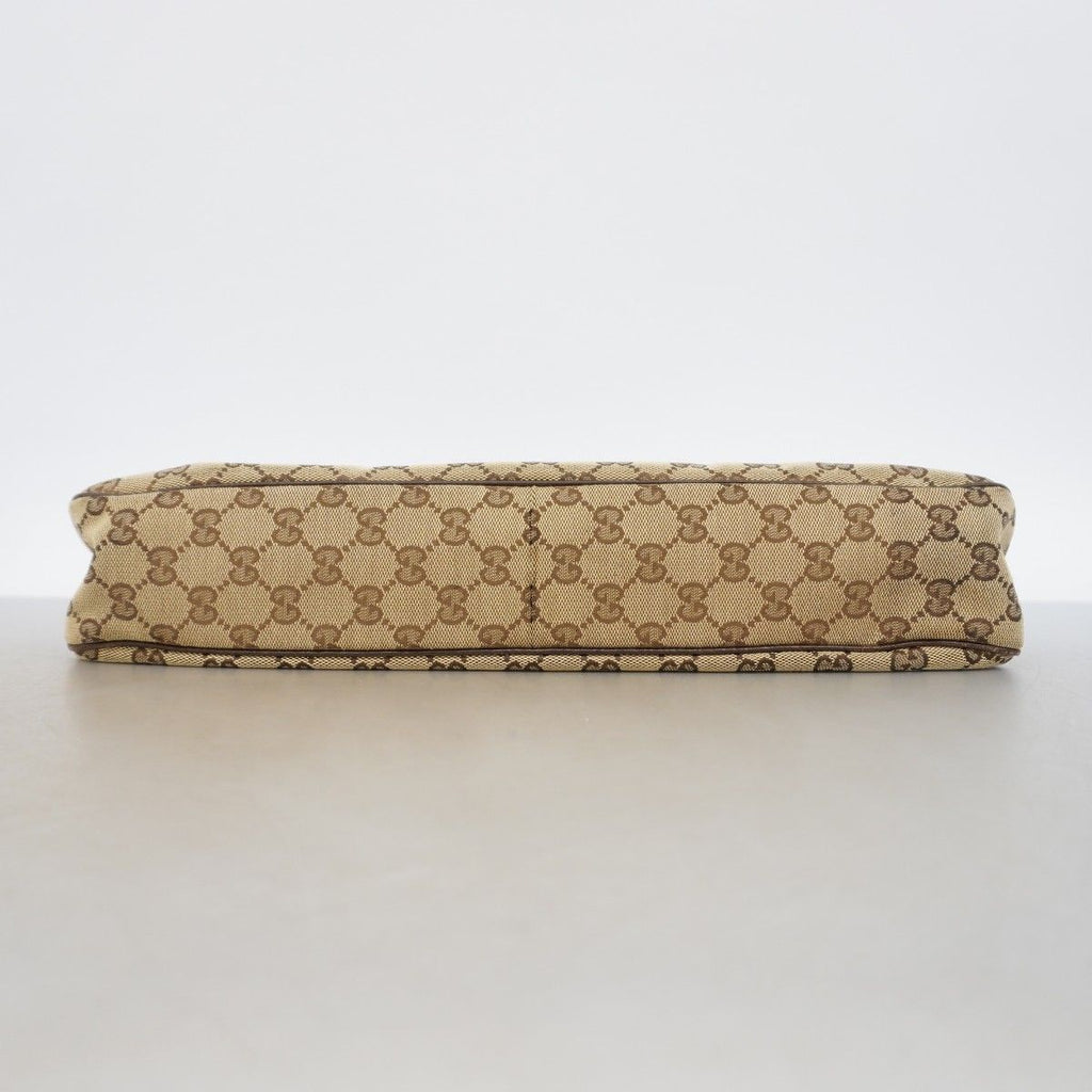 Gucci Shoulder Bag GG Canvas Brown Silver — view 3
