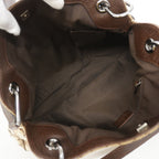 Gucci Shoulder Bag GG Canvas Brown Silver — view 4