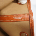 Hermes Tote Garden Party PM Toile Officier Orange Silver — view 5