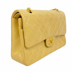 Chanel Shoulder Bag Quilted Lambskin Beige Gold — view 2