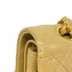 Chanel Shoulder Bag Quilted Lambskin Beige Gold — view 7
