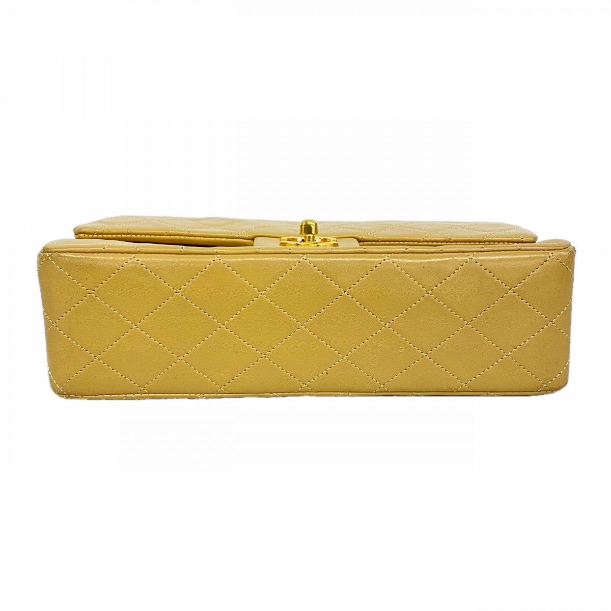 Chanel Shoulder Bag Quilted Lambskin Beige Gold — view 3