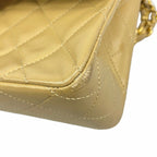 Chanel Shoulder Bag Quilted Lambskin Beige Gold — view 6