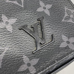 Louis Vuitton Shoulder Bag Monogram Eclipse District Black — view 8