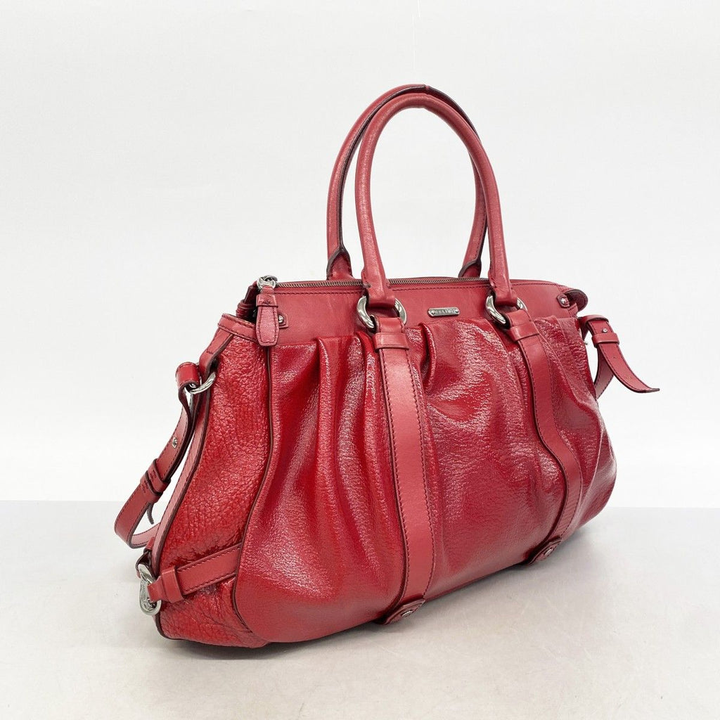 Celine Handbag Enamel Red Silver 2-Way — view 2