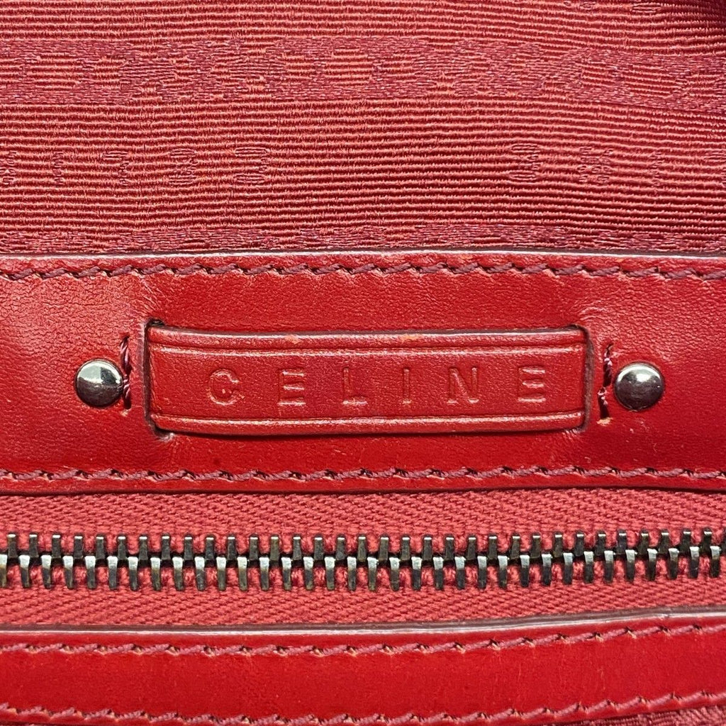 Celine Handbag Enamel Red Silver 2-Way — view 5