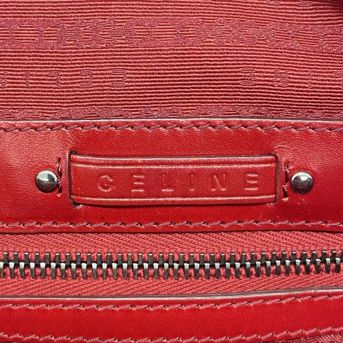 Celine Handbag Enamel Red Silver 2-Way — view 5