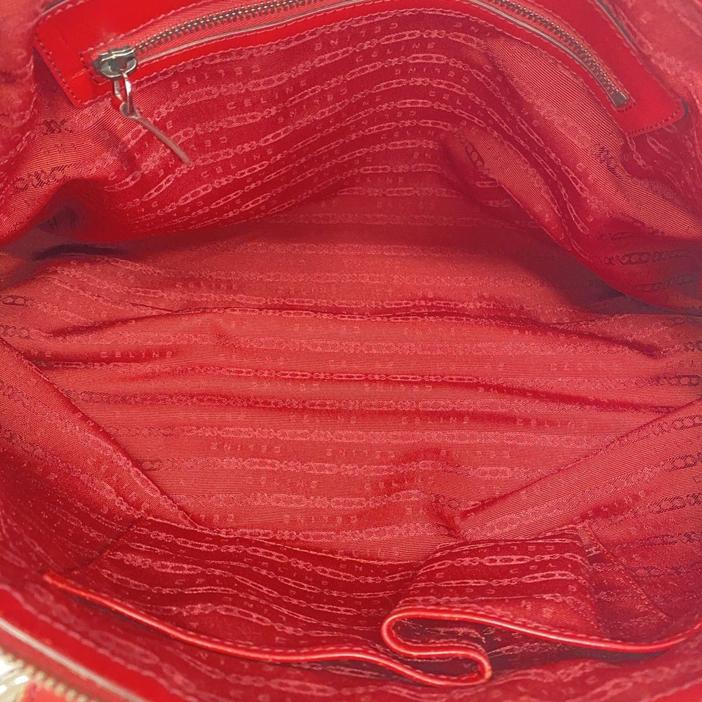Celine Handbag Enamel Red Silver 2-Way — view 4