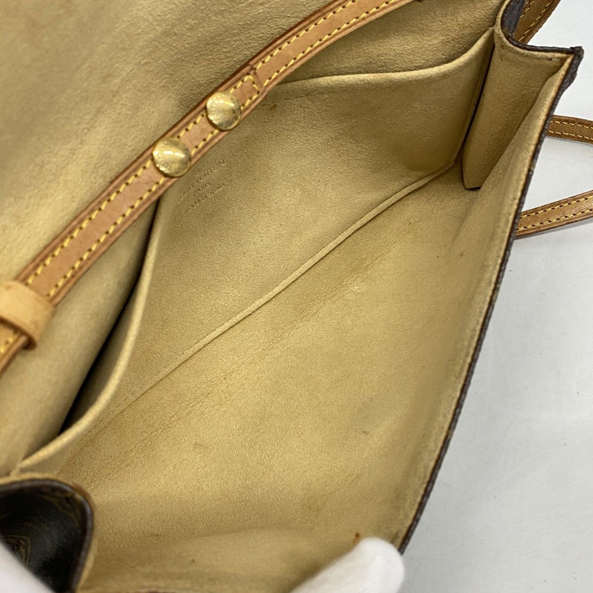 Louis Vuitton Shoulder Bag Monogram Pochette Twin GM Brown — view 4