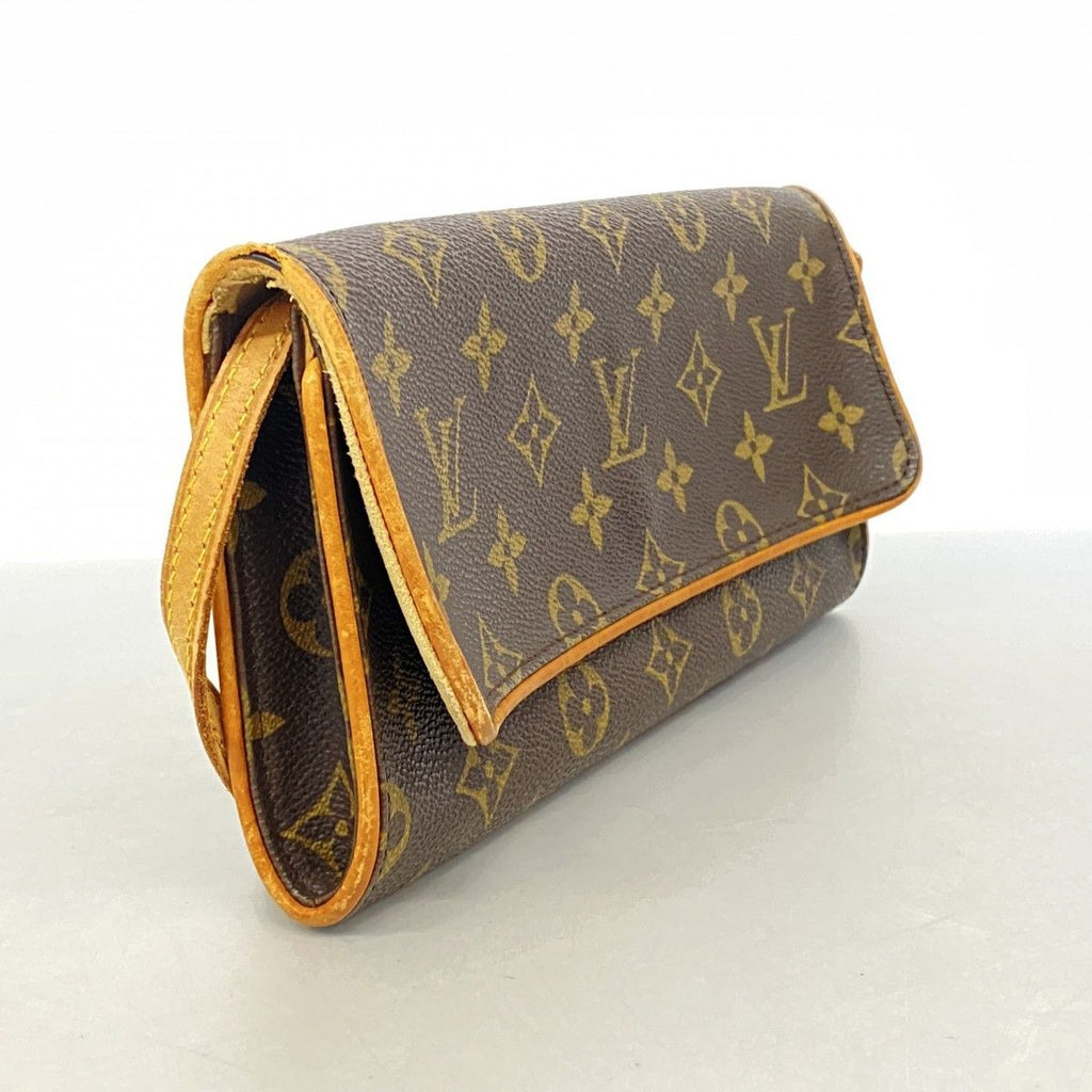 Louis Vuitton Shoulder Bag Monogram Pochette Twin GM Brown — view 2