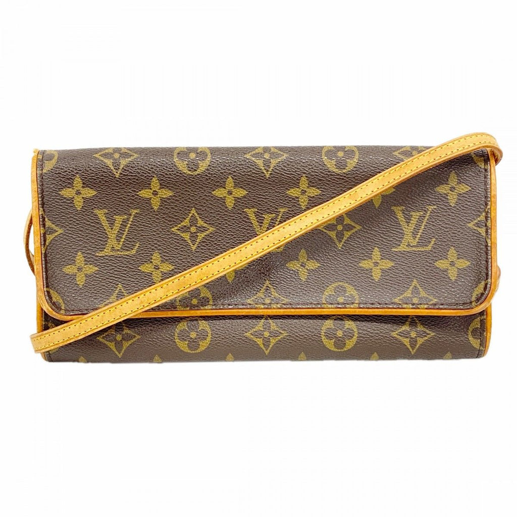 Louis Vuitton Shoulder Bag Monogram Pochette Twin GM Brown
