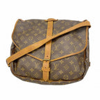 Louis Vuitton Shoulder Bag Monogram Saumur 35 Brown