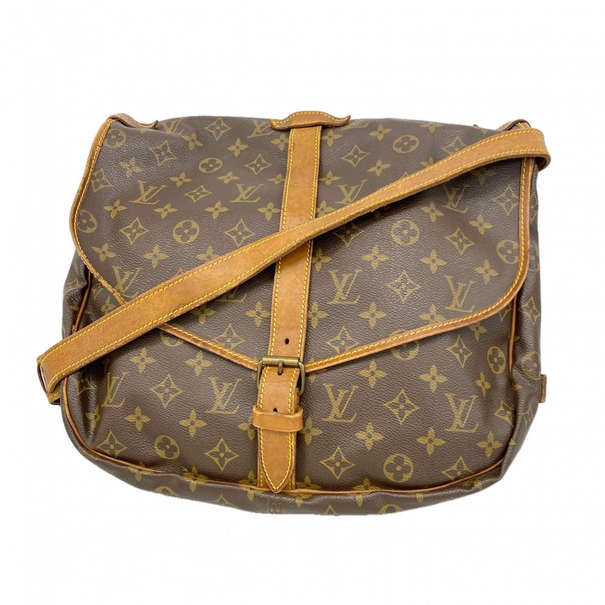 Louis Vuitton Shoulder Bag Monogram Saumur 35 Brown