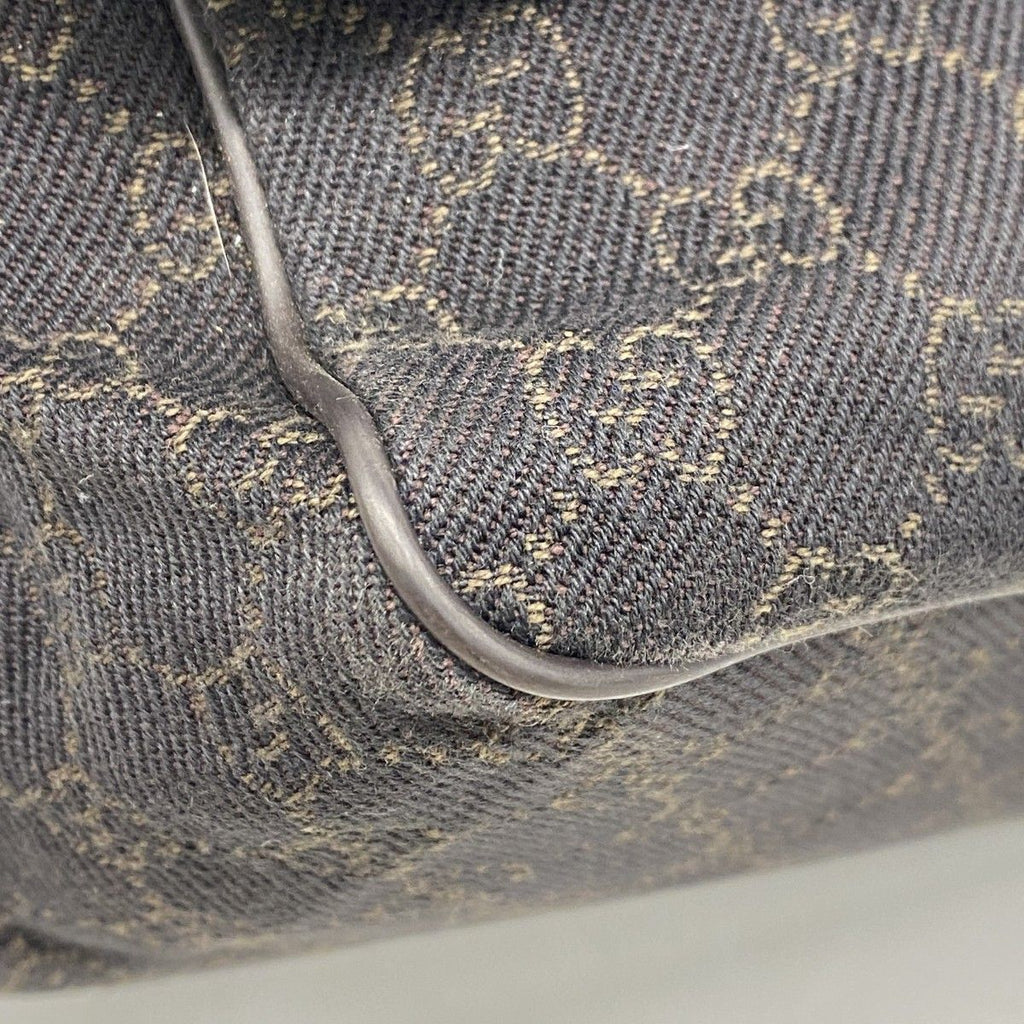 Gucci Shoulder Bag Denim Brown Silver — view 8