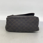 Gucci Shoulder Bag Denim Brown Silver — view 3