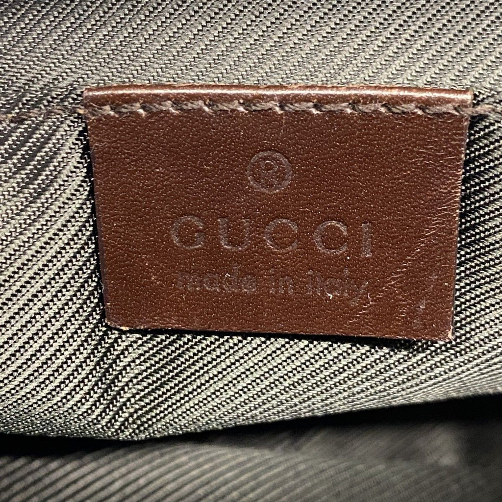 Gucci Shoulder Bag Denim Brown Silver — view 5