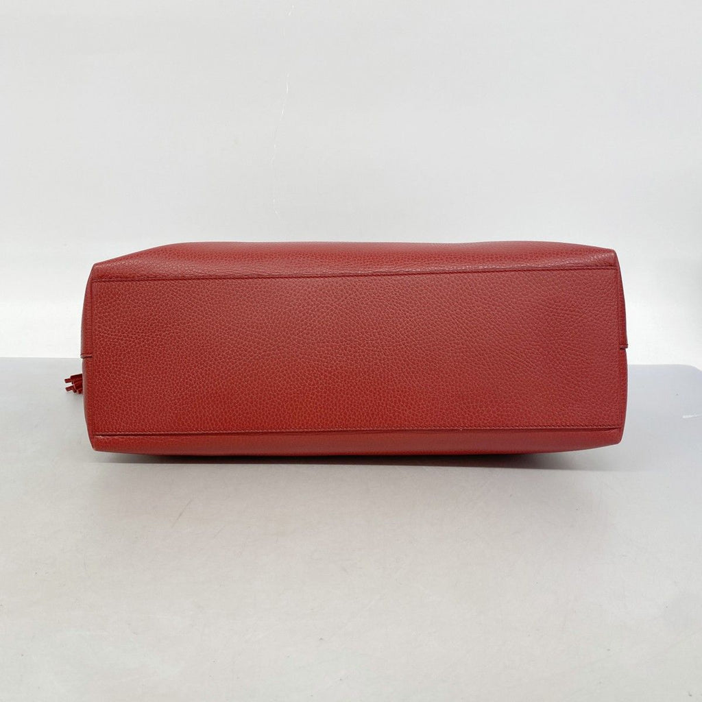 Gucci Tote Bamboo Leather Red Gold 2-Way — view 3