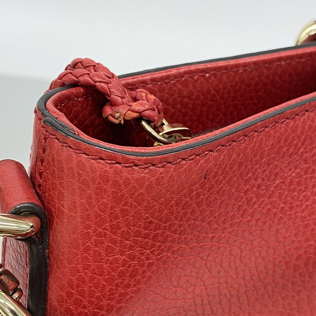 Gucci Tote Bamboo Leather Red Gold 2-Way — view 7