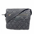 Chanel Shoulder Bag Coco Cocoon Nylon Black Silver