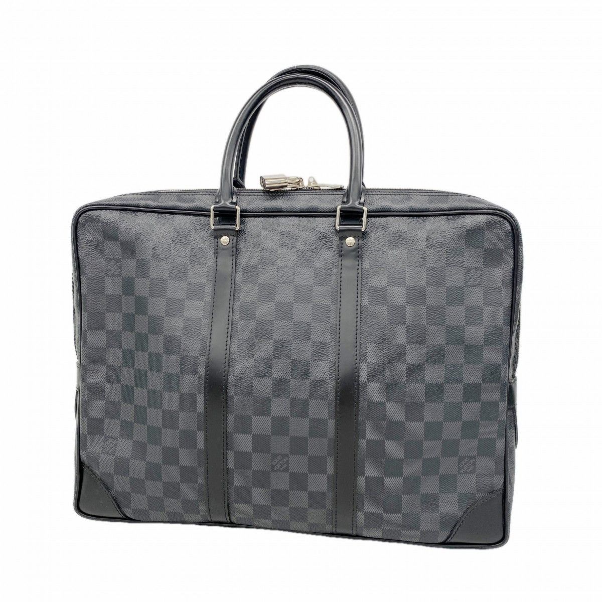 Louis Vuitton Business Bag Damier Graphite Porte Documents Voyage Black